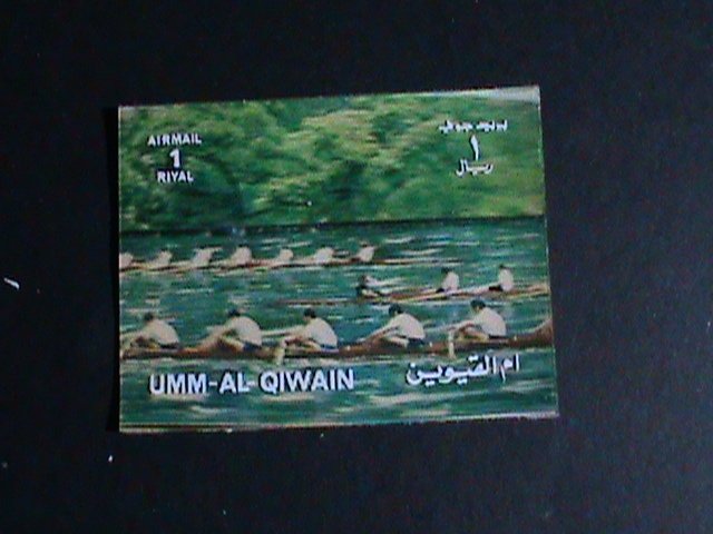 ​UMM-AL-QIWAIN 3D AIRMAIL STAMP-OLYMPIC BOATS RACE-MNH- SPECIAL STAMP VF