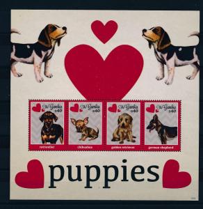 [31698] Gambia 2012 Animals Love Dog Puppies MNH  Sheet