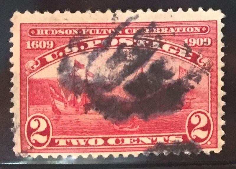 US #372 Used F/VF - Hudson Fulton Celebration 2c