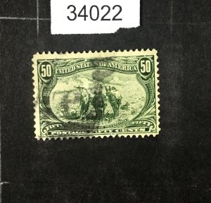 MOMEN: US STAMPS #291 USED LOT #34022