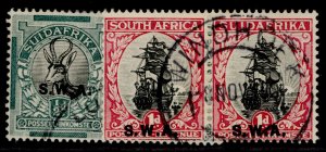 SOUTH WEST AFRICA GV SG68-69, 1930-31 complete set, FINE USED. Cat £77.