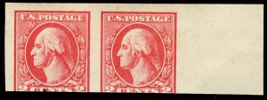 US #534 2c PAIR. Mint never hinged with margin, SUPER NICE