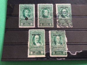 U. S. Stock Transfer 1942-1949 revenue stamps A12448