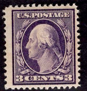 US Stamp #376 3 Cent Washington MINT Hinged SCV $18.00