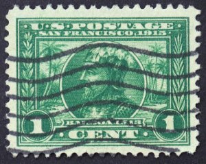 U.S. Used Stamp Scott #397 1c Pan-Pacific, Superb. Large Margins. A Gem!