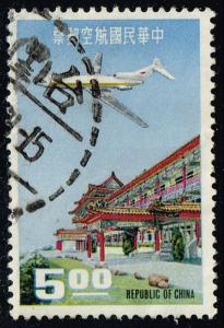 China ROC #C76 Jet over Chilin Pavilion; Used (0.25)