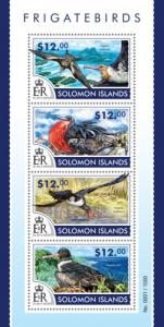 SOLOMON ISLANDS 2015 SHEET FRIGATEBIRDS BIRDS slm15305a