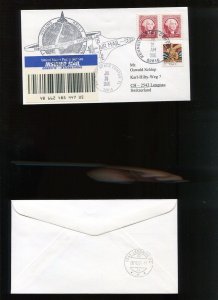 SHUTTLE STS-114 MISSION INSURED COVER MAILED TO SWITZERLAND JUL 26 2005 HR1885