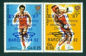 Paraguay Scott #2230 MNH Olympics 1988 Seoul OVPT EXFILNA 87 & BARCELONA 92 $$