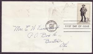 1242 Sam Houston uncacheted FDC