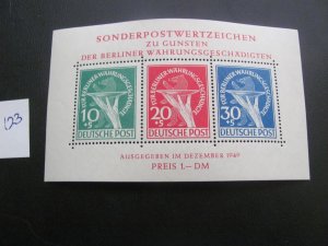 GERMANY BERLIN 1949 SIGNED SCHLEGEL MNH SC 9NB3a SS XF $975 (123)