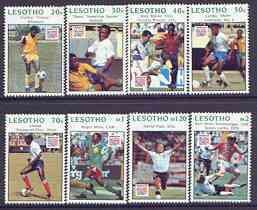 LESOTHO - 1994 - World Cup Football - Perf 8v Set - Mint Never Hinged