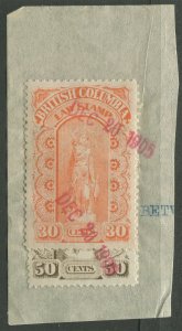 CANADA REVENUE BCL10, BCL11 USED BRITISH COLUMBIA LAW STAMPS