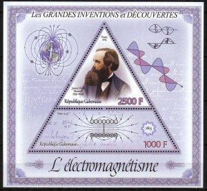 Gabon 2014 Inventors James Clerk Maxwell Electromagnetism Sheet MNH