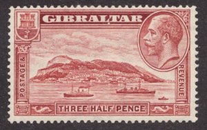 1931 Rock of Gibraltar Sc #97a - 3½d KGV - MH postage stamp Cv$18.00