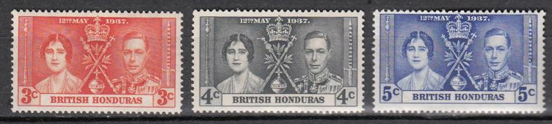 British Honduras - 1937 Coronation Sc#112/114 - MLH (7766)