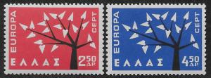 GREECE SC# 739-40 FVF/MNH 1962