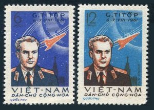 Viet Nam 174-175 & imperf, MNH. Mi 181-182. A,B. Gherman Titov.Space flight 1961