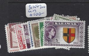 SARAWAK (P2607B) QEII  SET SG 186-202   MOG 