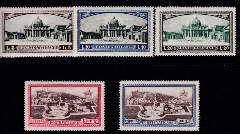 Vatican City 1933 Pope Pius XI & Scenes Complete set + Special Deliveries VF/NH