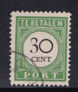 Netherlands Antilles Curacao  #J18  used  1895  postage due  30c  type I
