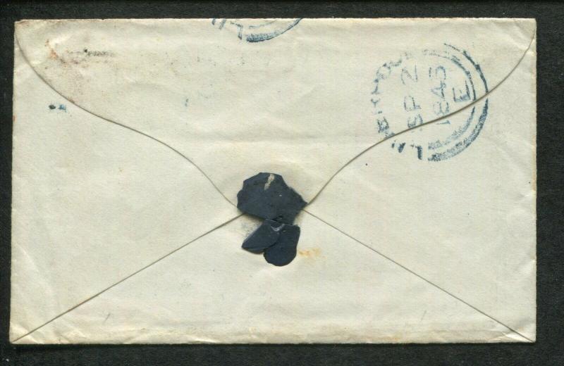 Stampless Cover - 1846 Aughnacloy N. Ireland to Liverpool England S1005