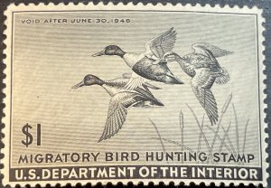 U.S.# RW12-MINT/HINGED---FEDERAL DUCK STAMP-SINGLE---1945