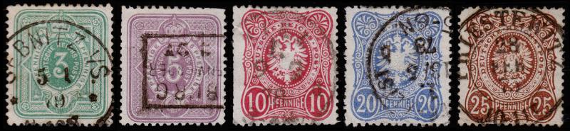 Germany Scott 29-33 (1875) Used H F-VF, CV $30.40 B