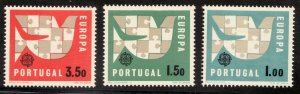 1963 Portugal Sc #916-18 Europa Dove - MH postage stamps Cv$8.25