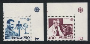 Faroe Is. Finsen Fleming penicillin Europa CEPT 2v Corners 1983 MNH