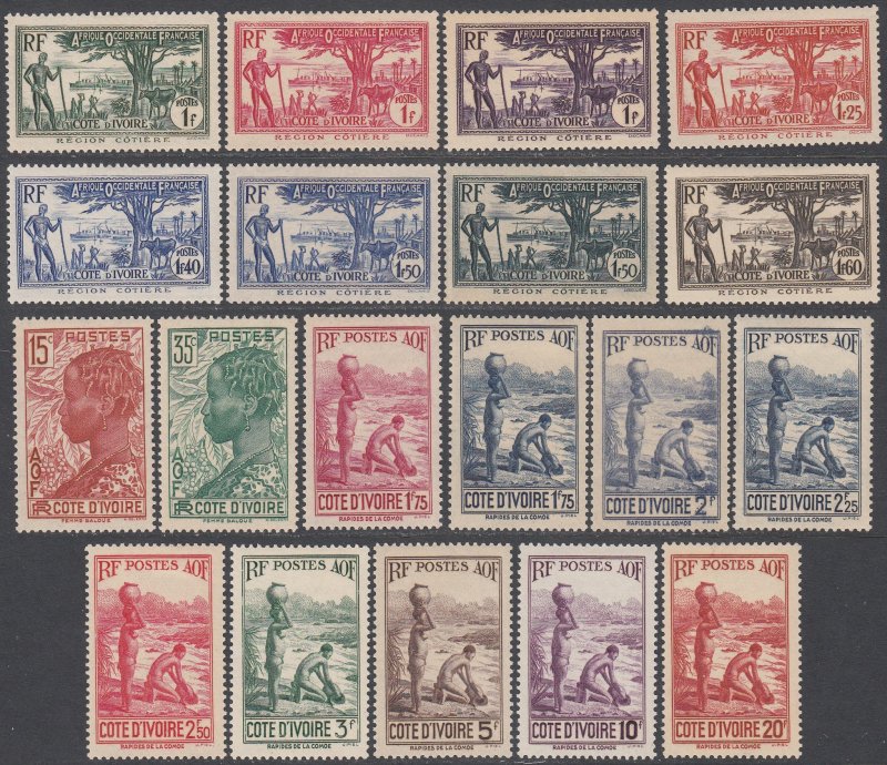 Ivory Coast 112-151 MLH / MH CV $35.65