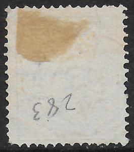 Denmark 1882 Small Corner Numerals 20o Blue #37 Fine Used CV 70.00 Scarce cancel