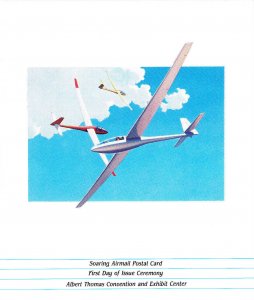 USPS First Day Ceremony Program #UXC20 Soaring Airmail Postal Card Gliders 1982