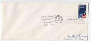 1972 8 cent peace corps #1447 first day cover signed by designer [y7978]