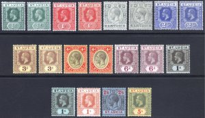 St. Lucia 1912 1/2d-5s GV Wmk Multi CA SG 78-88+ Scott 64-75+ MLH Cat£175($230)