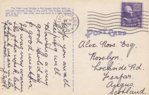 United States Ohio Cleveland 1948 machine  3c Jefferson Prexie PPC to Scotland.