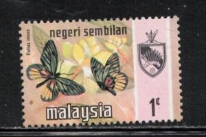 MALAYSIA NEGRI SEMBILAN Scott # 85 Used - Butterflies