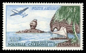 French Colonies, New Caledonia #C27 Cat$34, 1959 200fr Rock Formations, never...