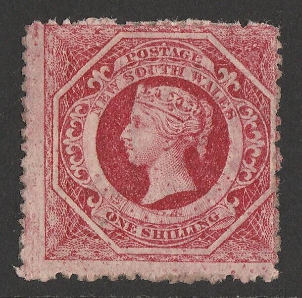 NEW SOUTH WALES 1860 QV Diadem 1/- , wmk double-lined '12', perf 13.