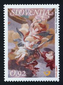 Slovenia 727 MNH Art, Fresco, St Nicholas Cathedral