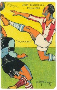 P3455 - FRANCE 1924 PARIS OLYMPIC GAMES. BEAUTIFUL POST CARD, FOOTBALL-