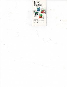 Fruit Berries 33c US Postage Booklet of 15 stamps #3294-97d BK276A VF MNH