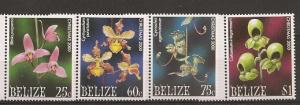 Belize 1140-3 2000 Christmas Orchids set NH