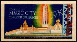 1939 US Poster Stamp Golden State International Exhibition MNH