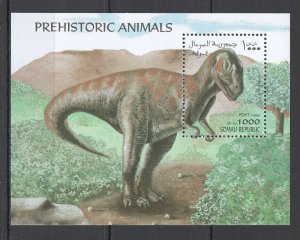 Wb125 1999 Somalia Fauna Reptiles Prehistoric Animals Dinosaurs 1Bl Mnh