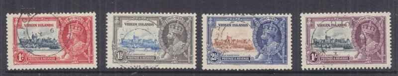 VIRGIN ISLANDS, 1935 Silver Jubilee set of 4, used..