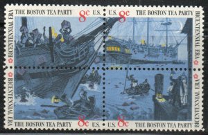 United States 1483a - Mint-NH - 8c Boston Tea Party (Blk /4) (1973) (cv $1.20)