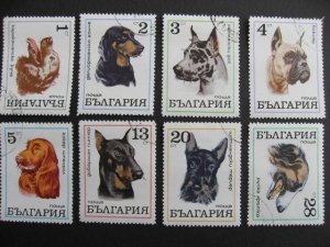Dogs beautiful Bulgaria 1970 set used SC 1881-88 SSG 2021-28
