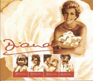 Gambia - 2003 Princess Diana - 4 Stamp Sheet - Scott #2674 7L-029