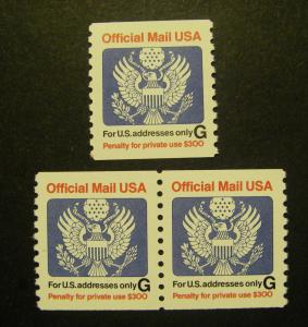 Scott O152, G (32c) Official  Pair & Single, MNH